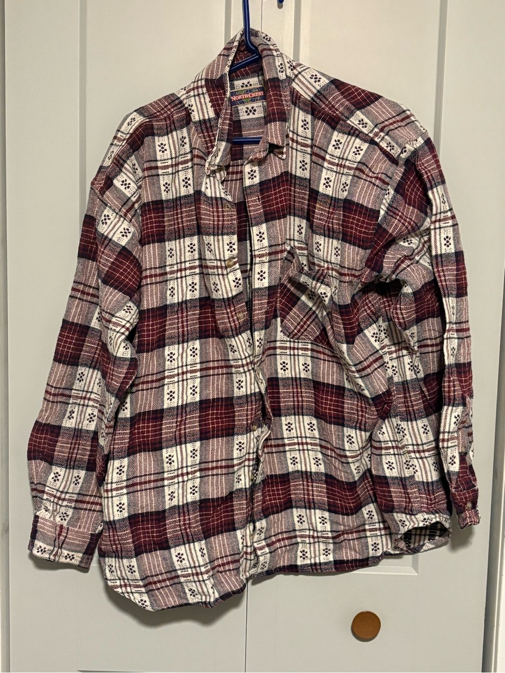 NorthCrest Men's Plaid Button-Up Shirt